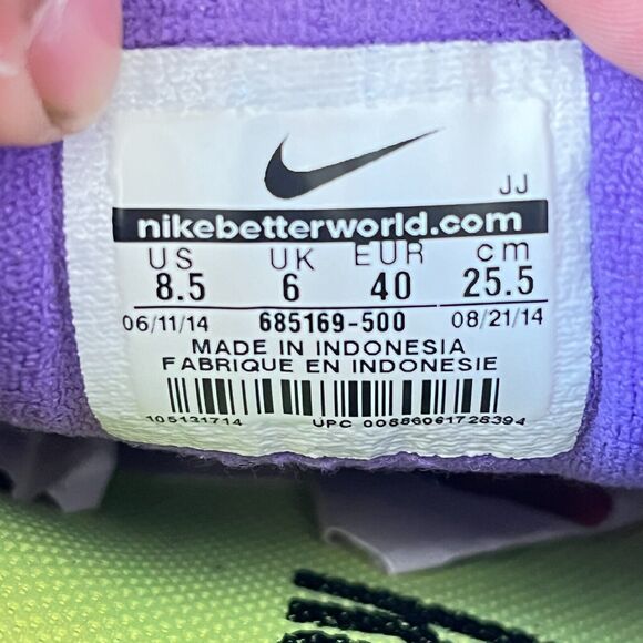 Nike H2O Repel Free 5.0 Purple Running Shoes 685169-500 Women's Size US 8.5 - Picture 7 of 9